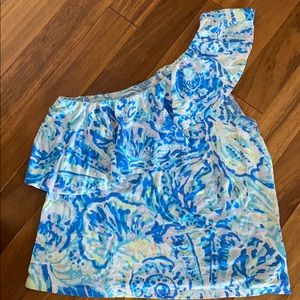 Lilly Pulitzer half sleeve off the shoulder